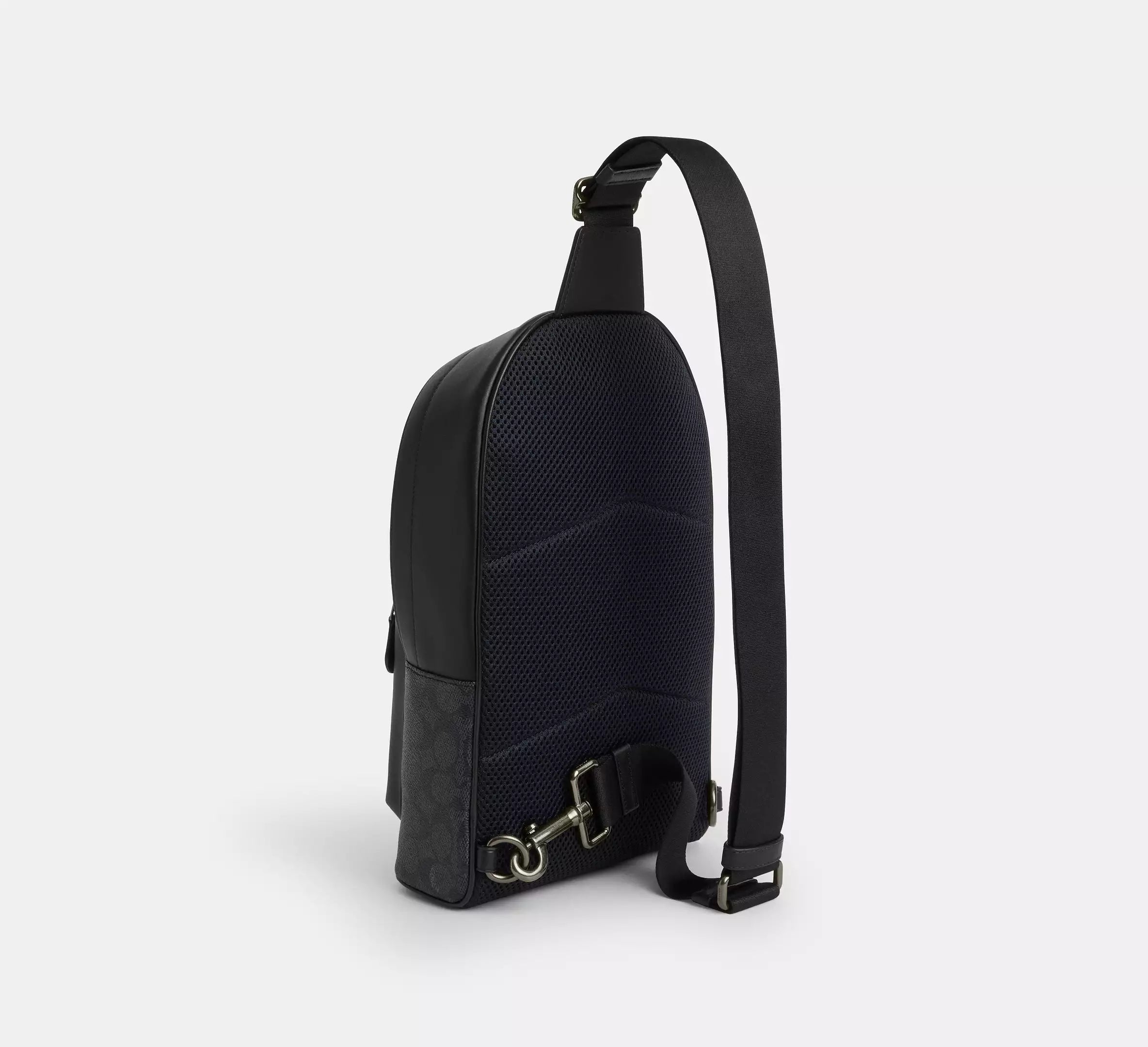 Coach West Pack In Signature - Gunmetal/Charcoal/Black