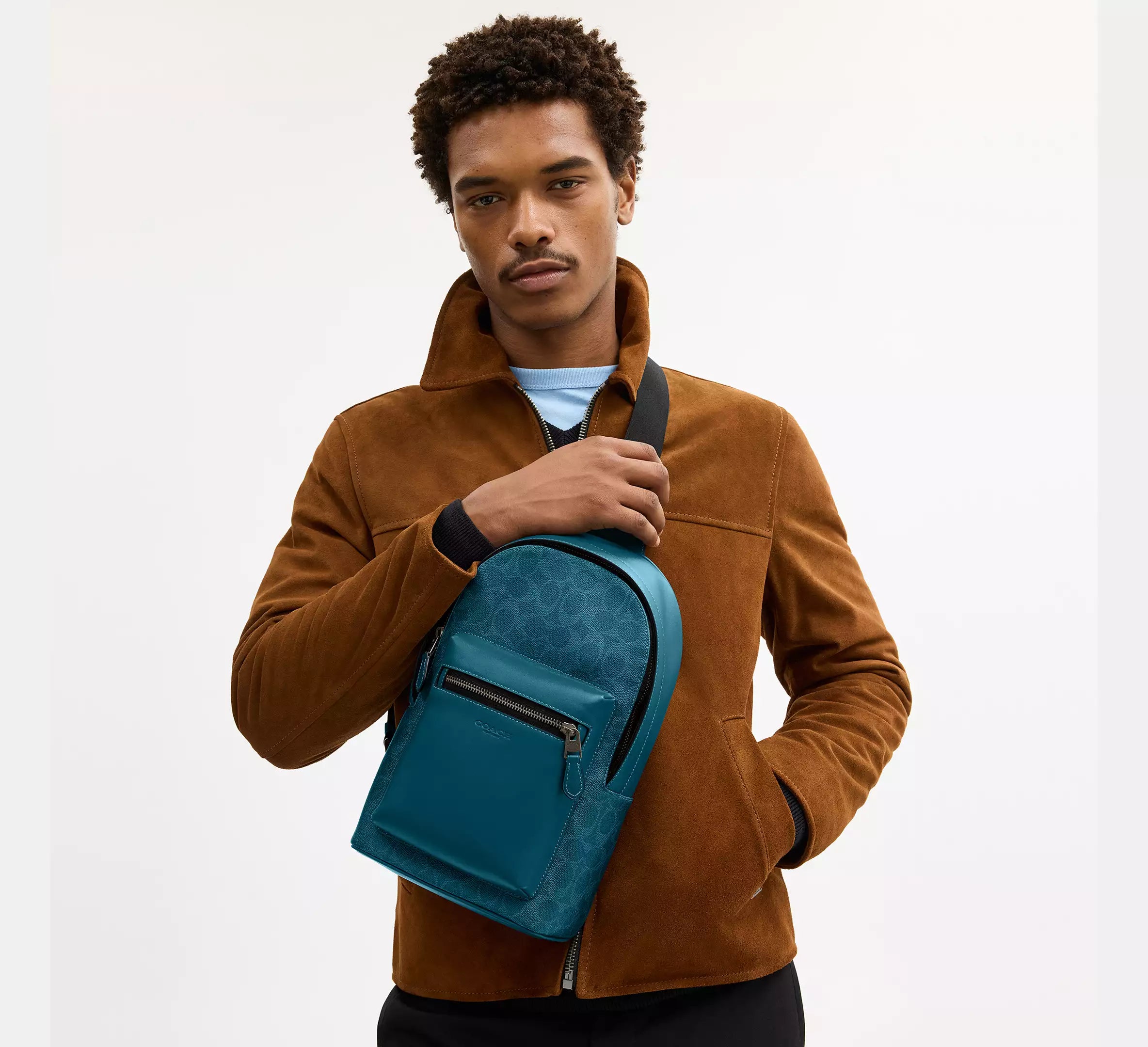 Coach West Pack In Signature - Qb/Aquamarine/Teal