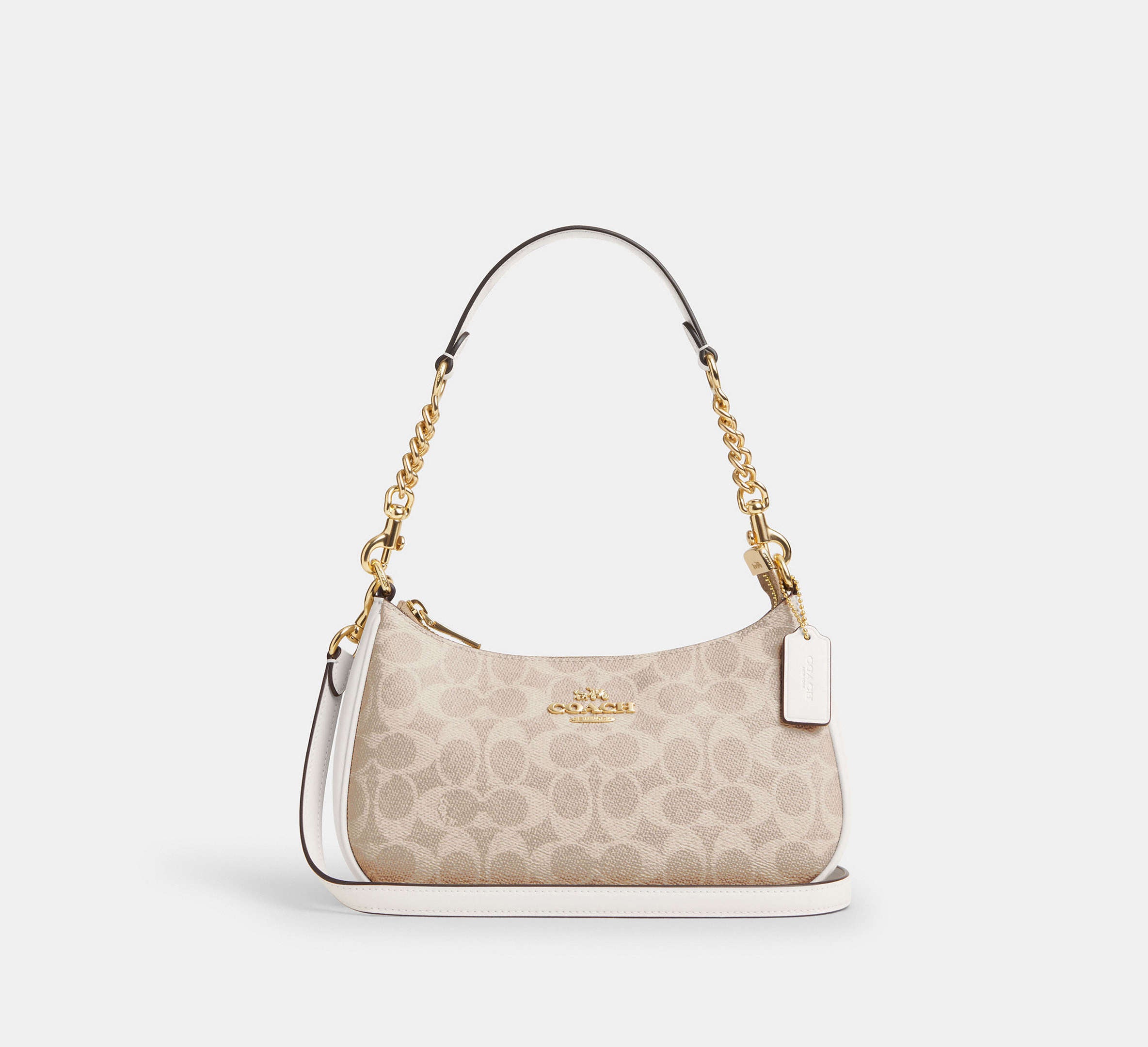 Coach Teri Shoulder Bag In Signature Gold/Sand/Chalk – Kanadadan