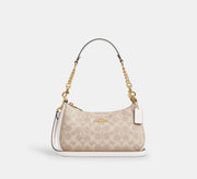 Coach Teri Shoulder Bag In Signature Gold/Sand/Chalk