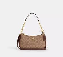 Coach Teri Shoulder Bag In Signature - Gold/Tan/Brown - Hemen Teslimde
