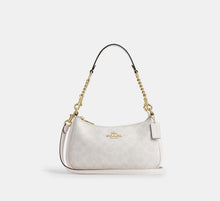 Coach Teri Shoulder  Bag In Signature - Gold/White/Chalk - Hemen Teslimde