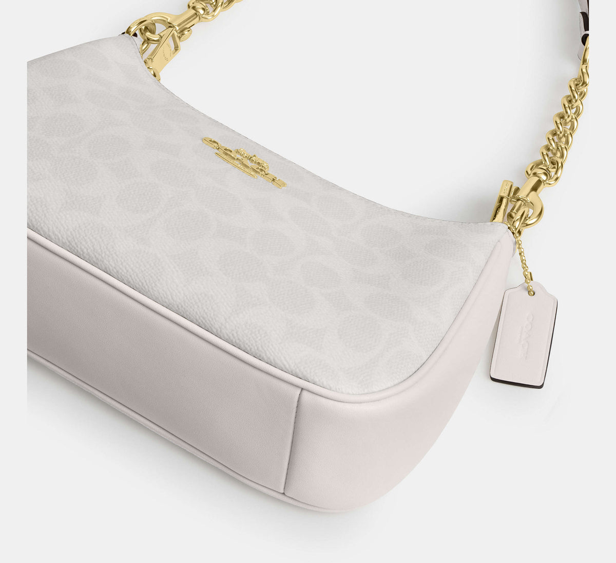 Coach Teri Shoulder  Bag In Signature - Gold/White/Chalk - Hemen Teslimde