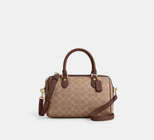 Coach Rowan Satchel Bag In Signature -  Gold/Tan/Brown - Hemen Teslimde