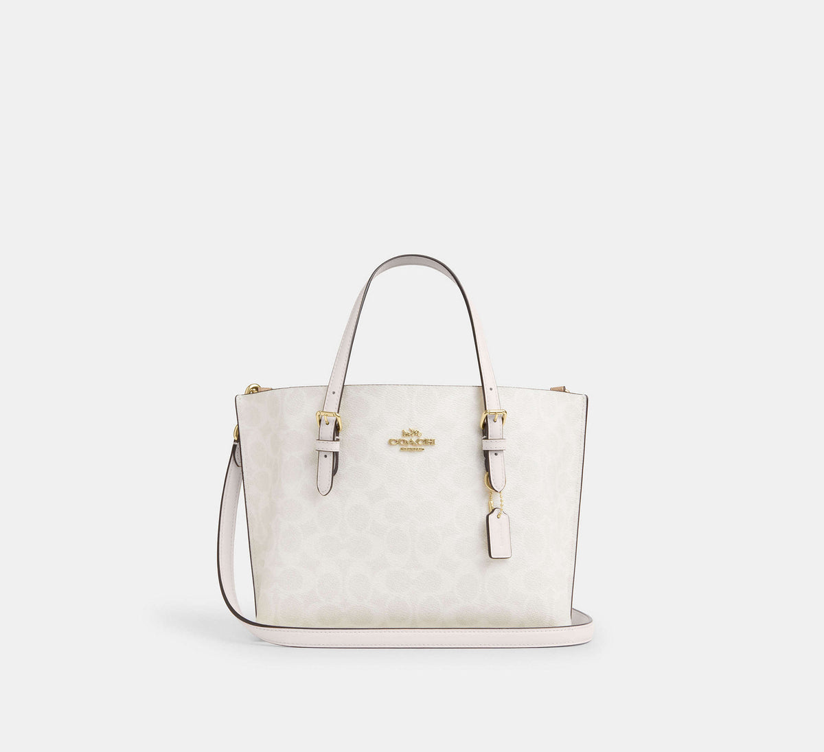 Coach Mollie Tote Bag 25 In Signature - Gold/White/Chalk