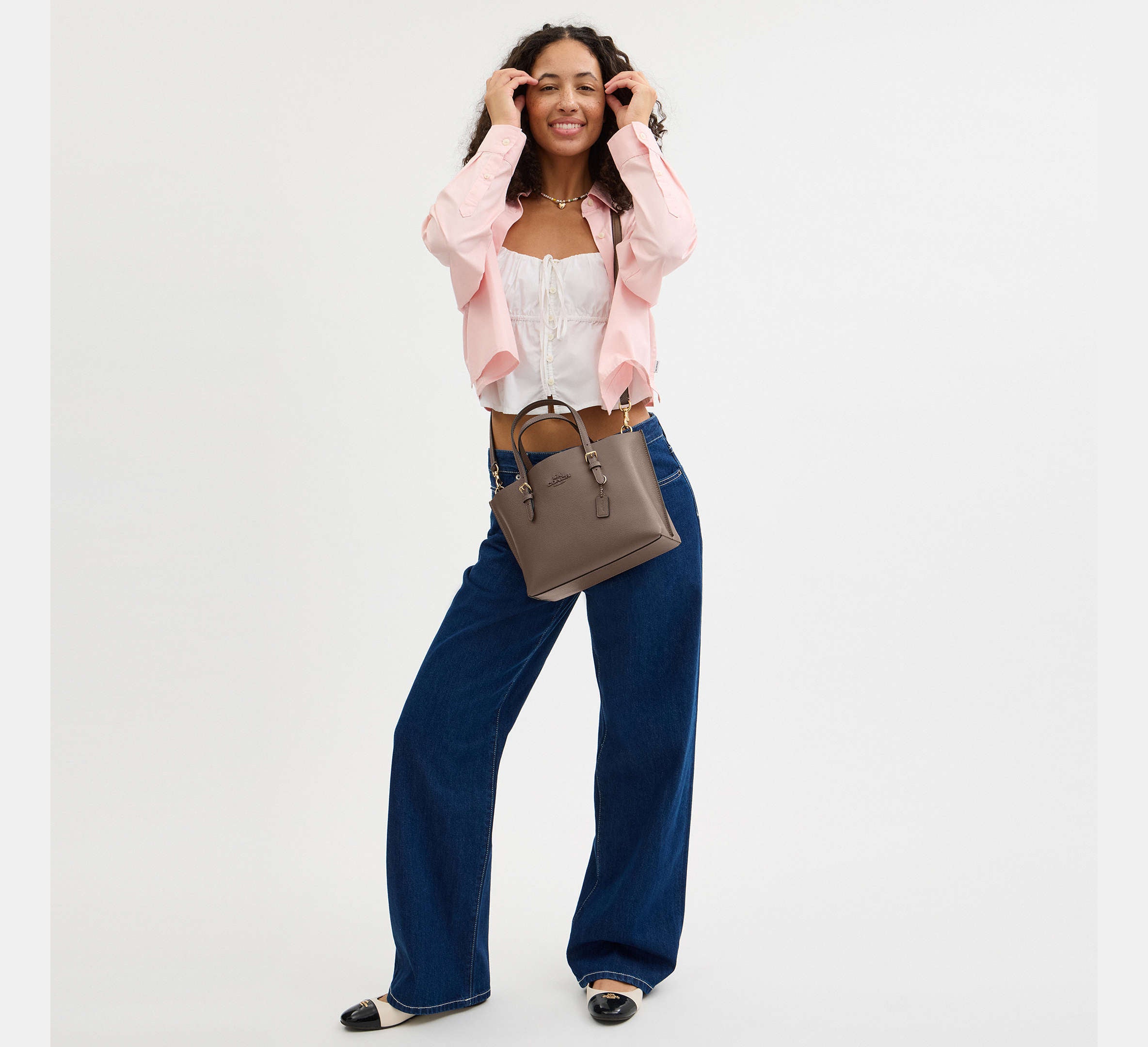 Coach Mollie Tote Bag 25 - Gold/Dark Stone