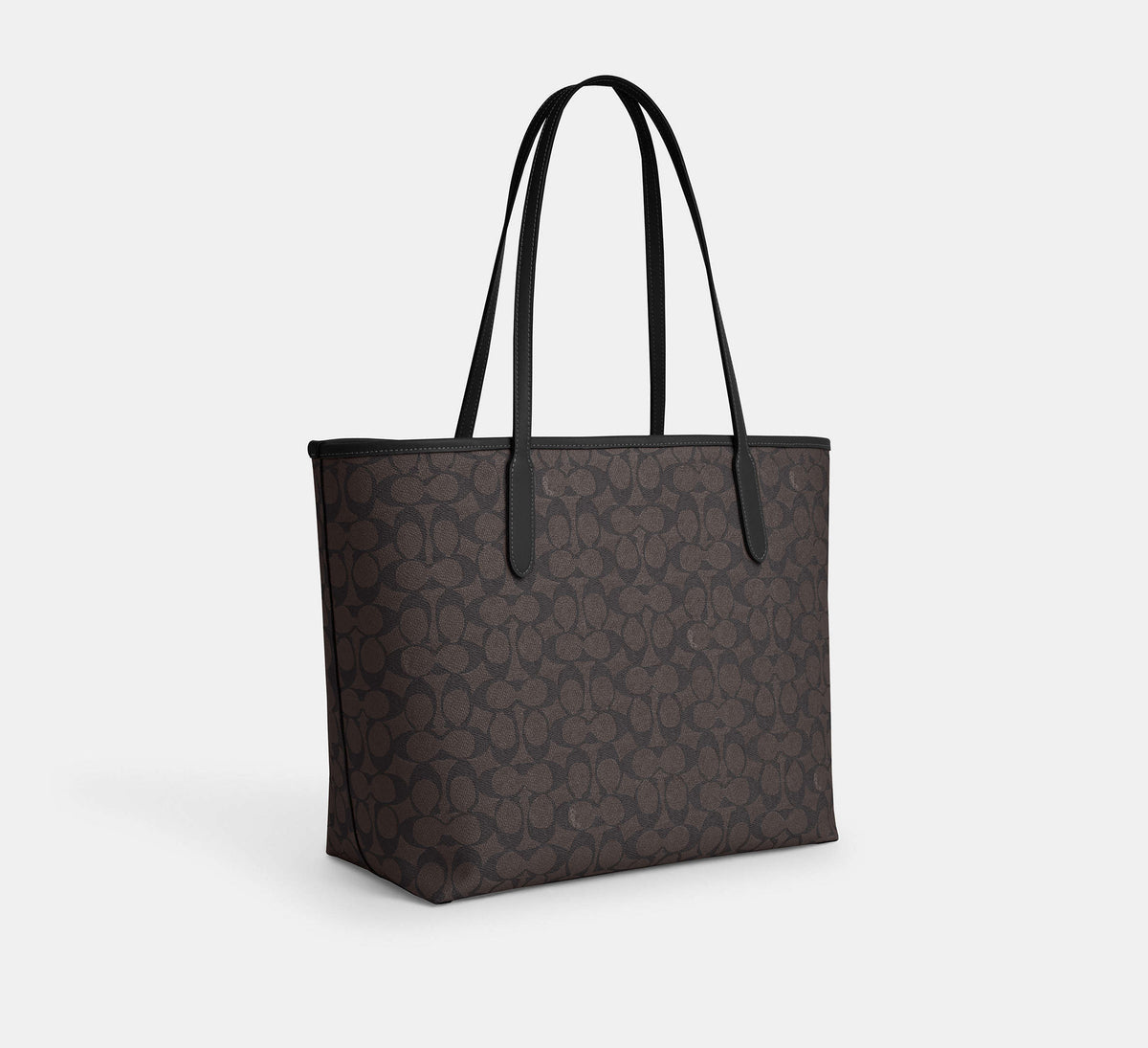 Coach City Tote Bag In Signature - Gold/Walnut/Black Hemen Teslimde