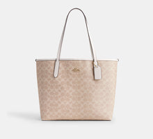 Coach City Tote Bag In Signature - Gold/Sand/Chalk