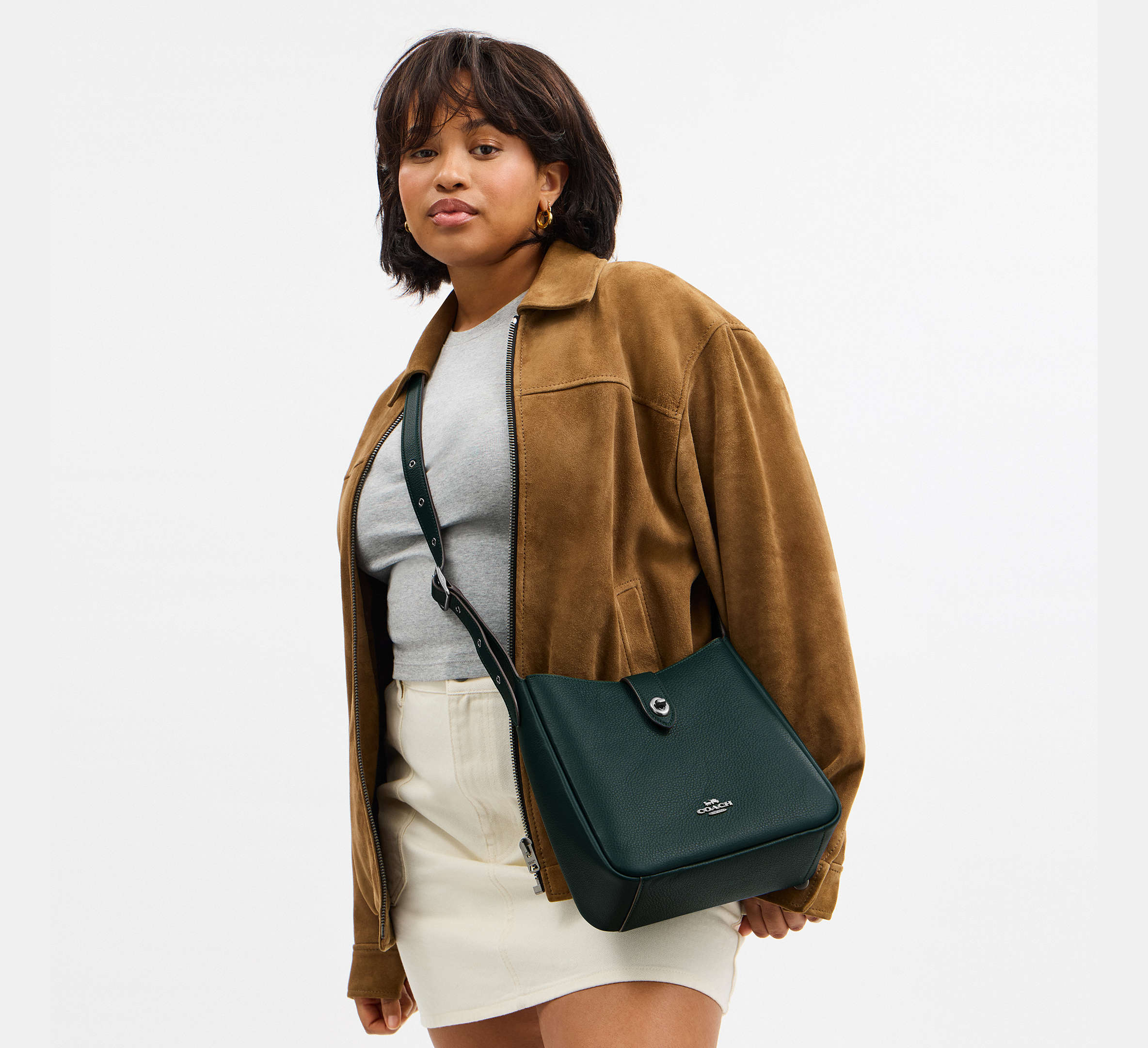 Coach Hadley Convertible Crossbody Bag - Gunmetal/Dark Teal