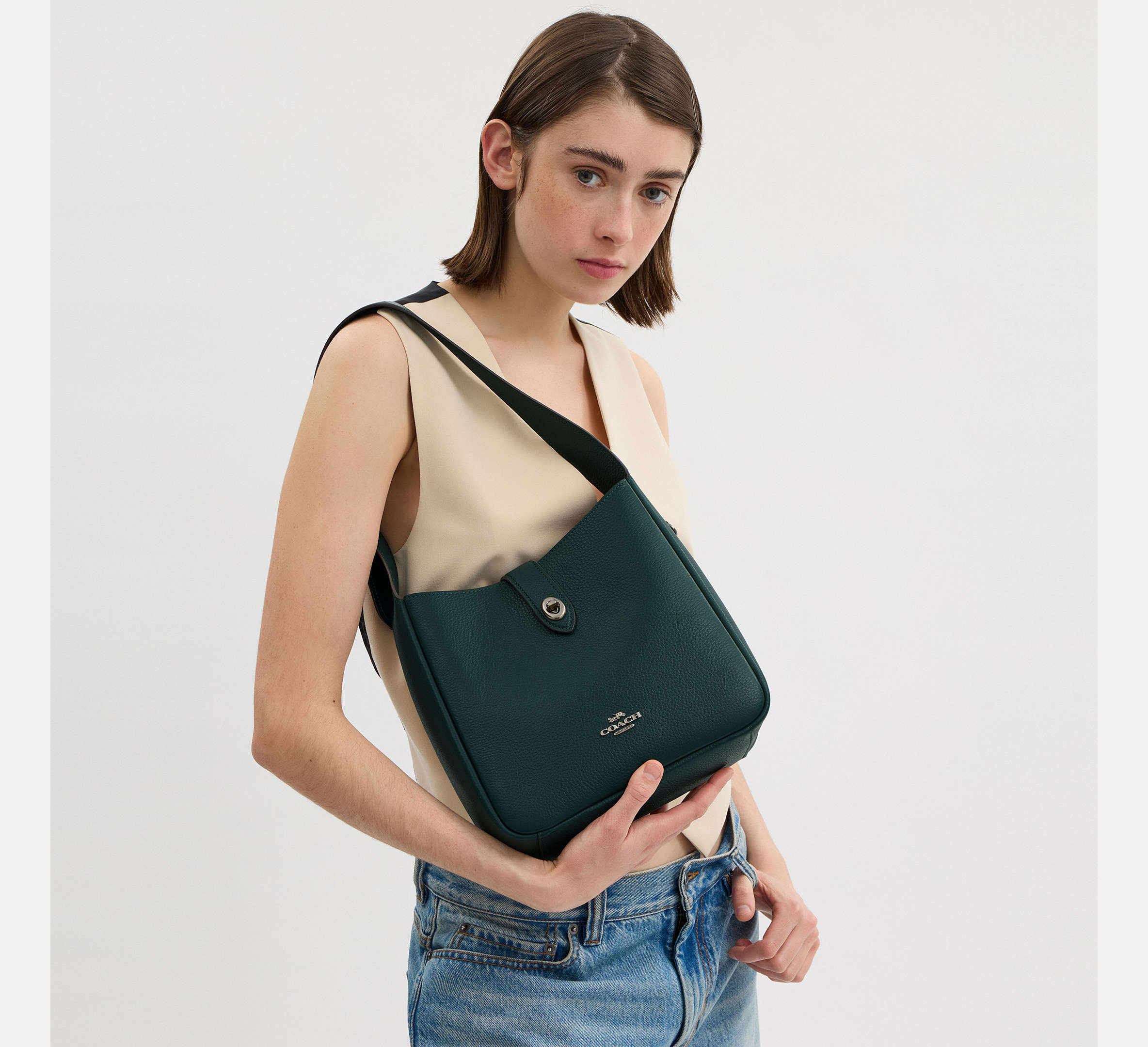 Coach Hadley Convertible Crossbody Bag - Gunmetal/Dark Teal