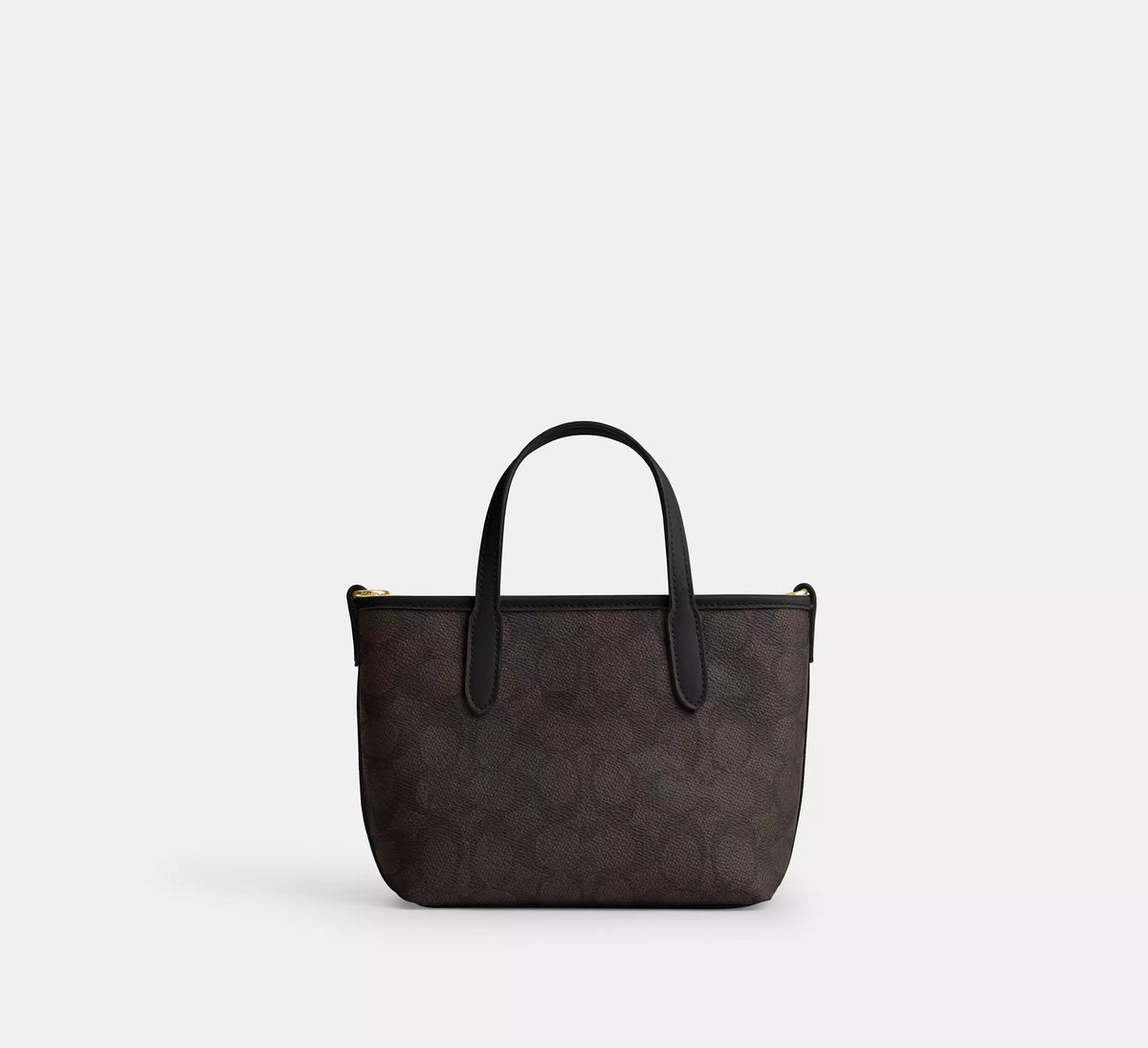 Coach City Mini Tote Bag In Signature   -  Gold/Walnut/Black - Hemen Teslimde