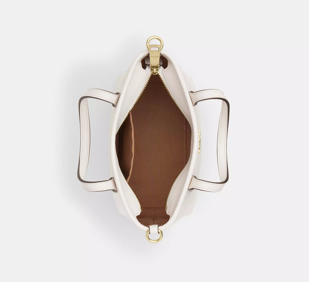 Coach City Mini Tote Bag In Signature   -  Gold/White/Chalk - Hemen Teslimde
