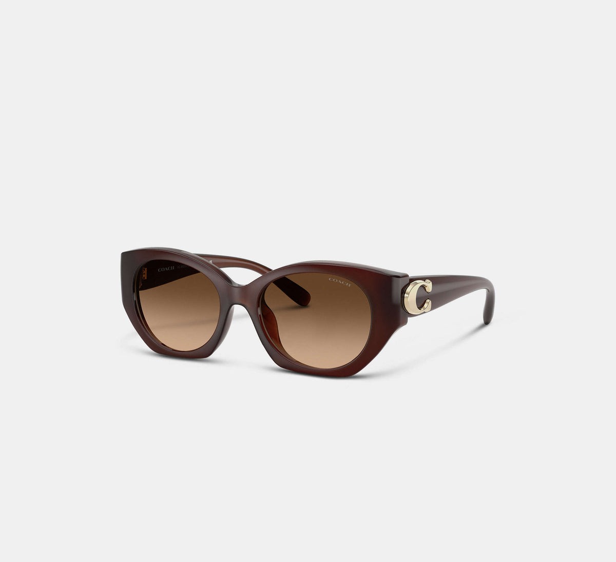 Coach Maxi Sculpted C Oval Sunglasses  -  Brown Gradient