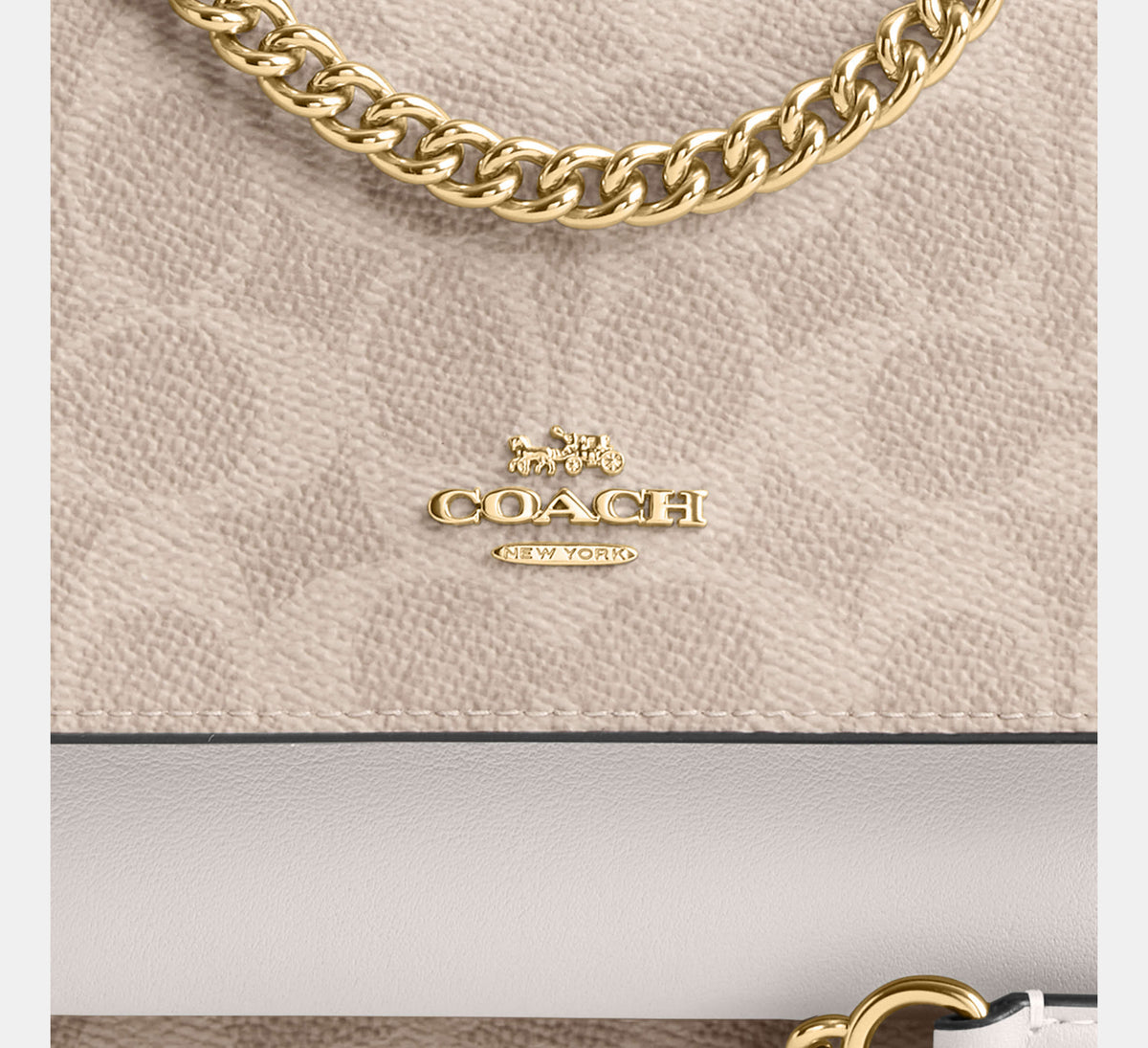 Coach Mini Klare Crossbody Bag In Signature - Gold/Sand/Chalk - Hemen Teslimde