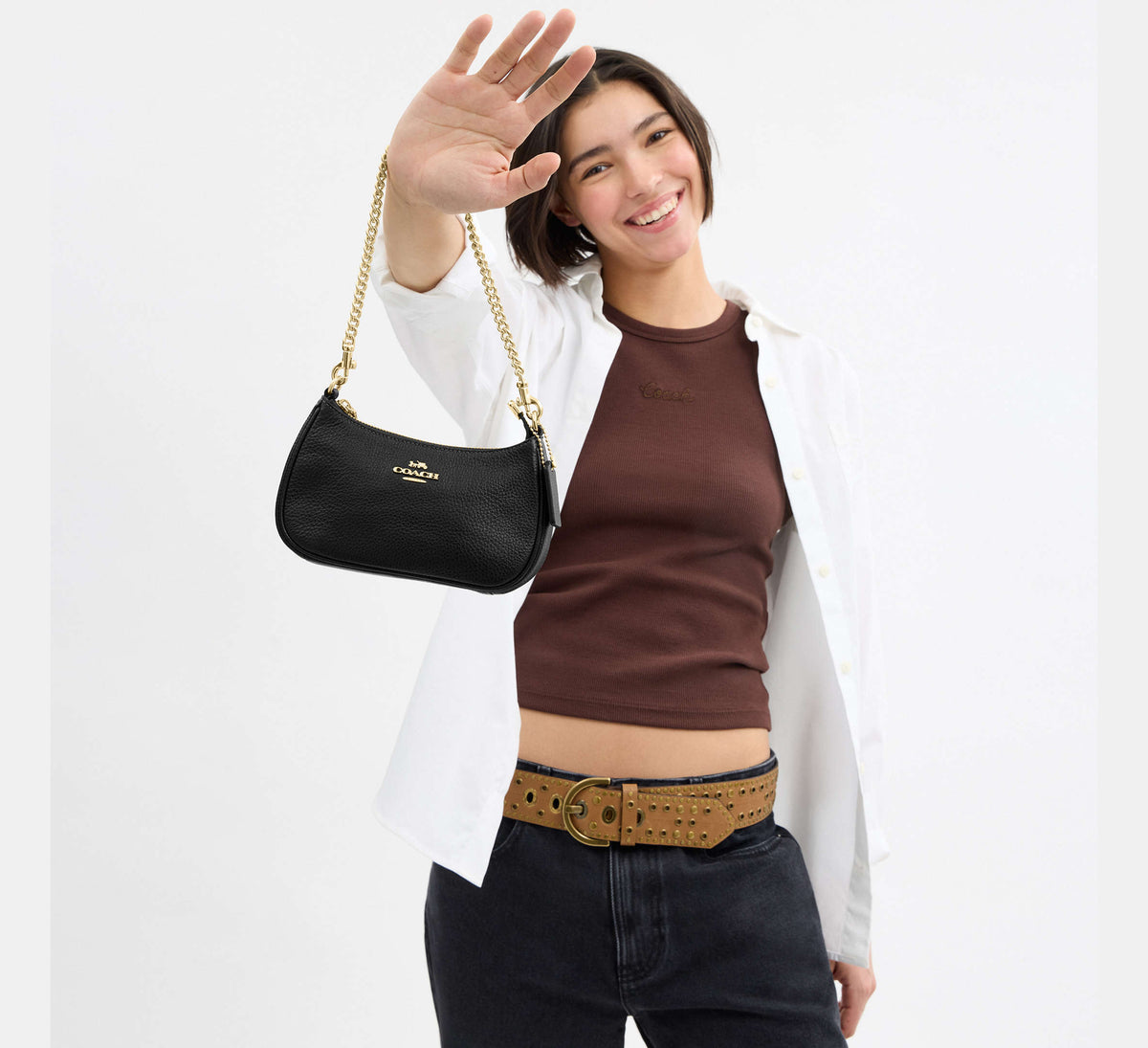 Coach Teri Mini Crossbody Bag - Gold/Black