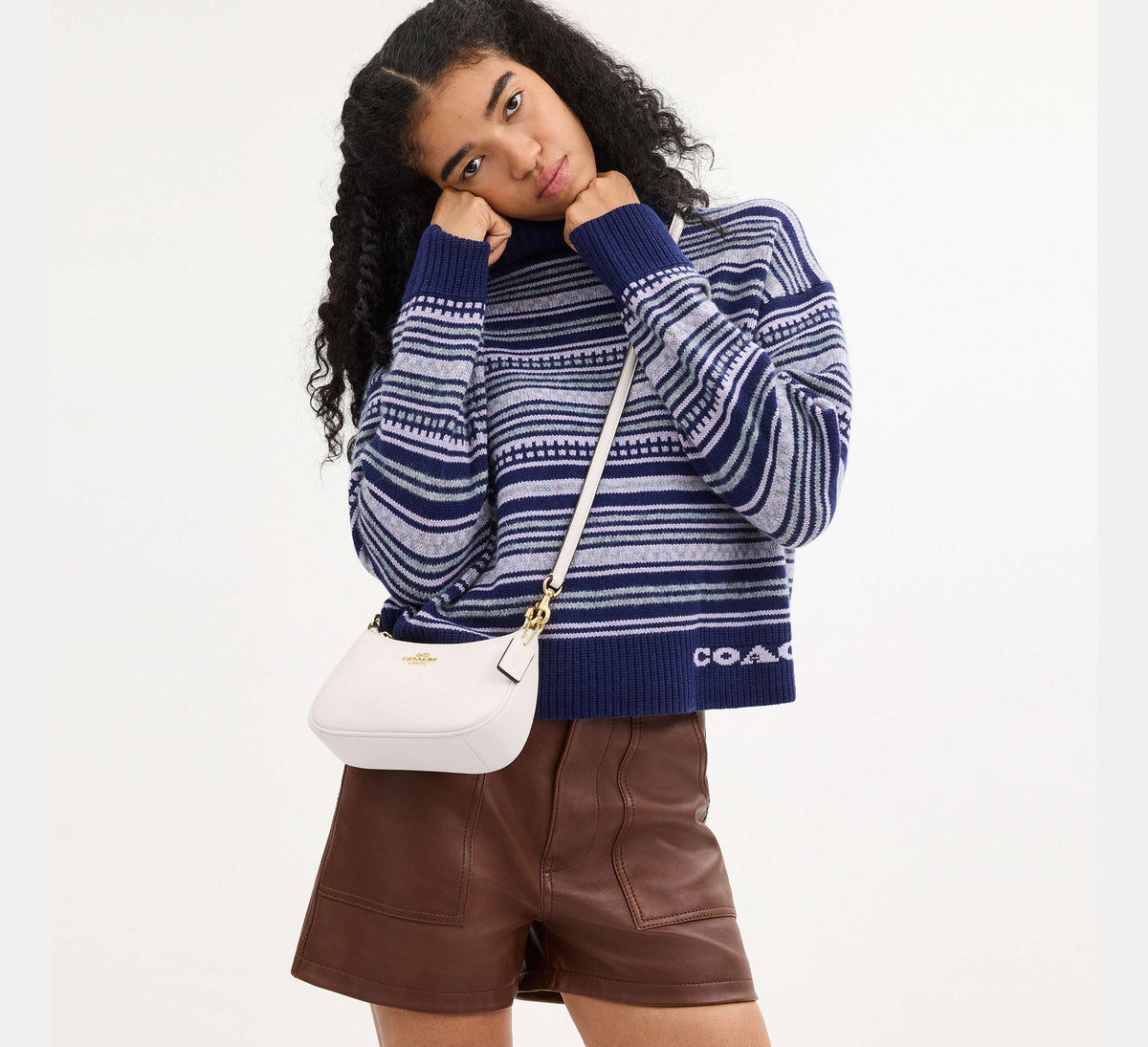 Coach Teri Mini Crossbody Bag - Gold/Chalk