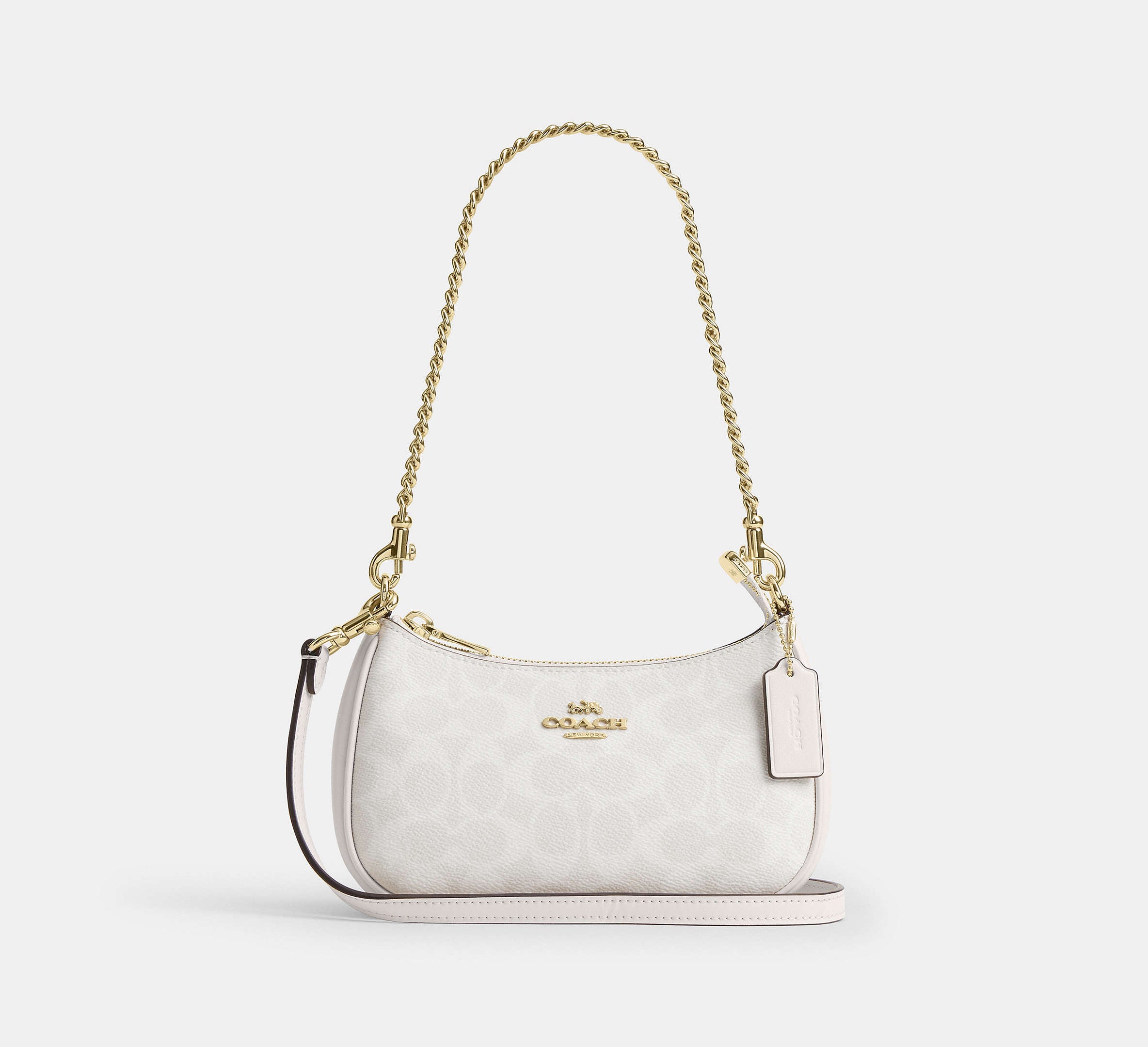 Coach Teri Mini Crossbody Bag In Signature - Gold/White/Chalk