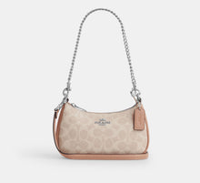 Coach Teri Mini Crossbody Bag In Signature -  Silver/Sand/Taupe