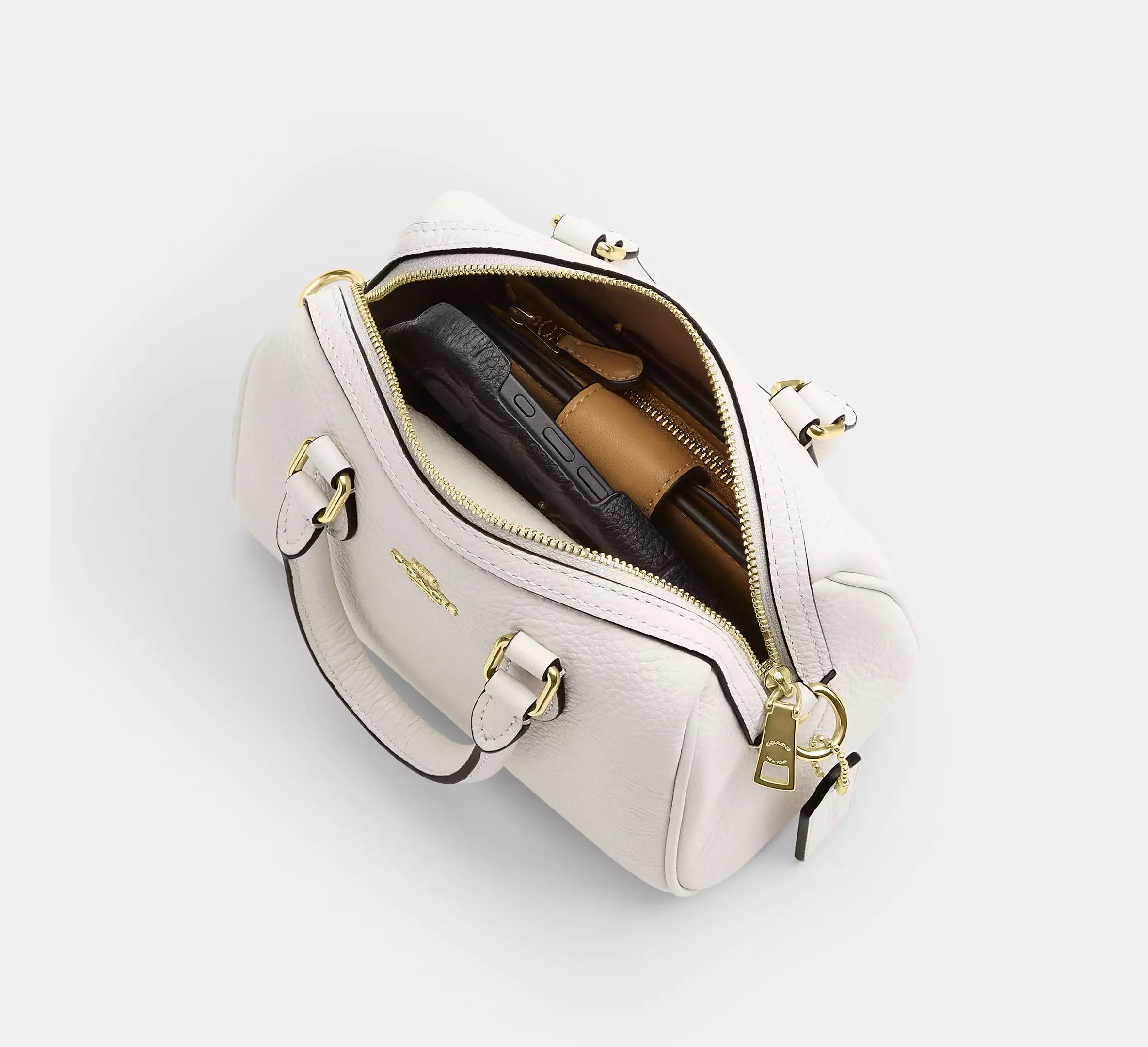 Coach Mini Rowan Crossbody Bag - Gold/Chalk – Kanadadan Kapına
