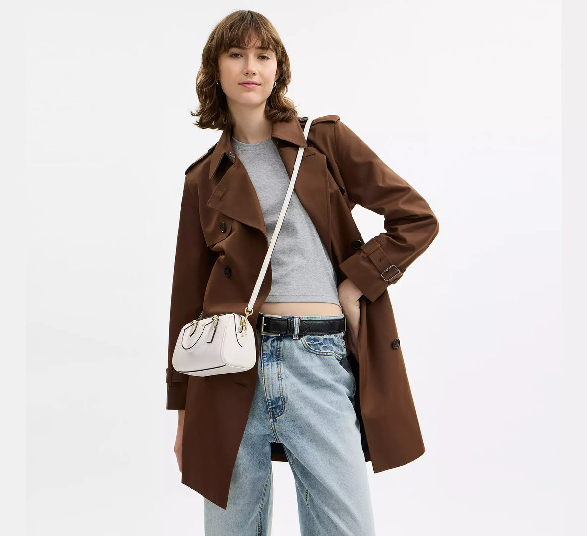 Coach Mini Rowan Crossbody Bag - Gold/Chalk