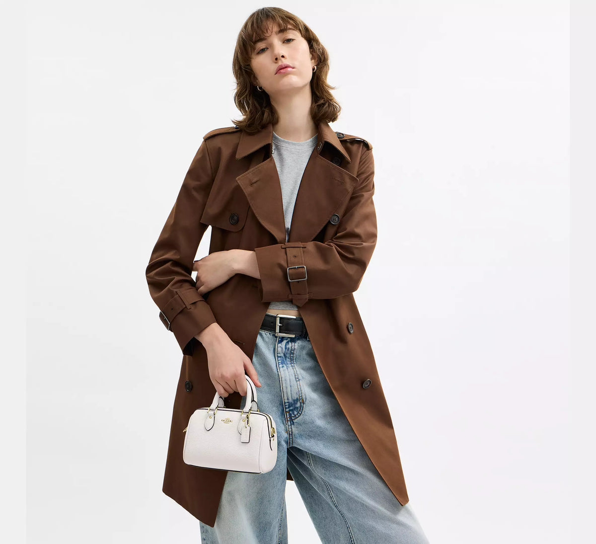 Coach Mini Rowan Crossbody Bag - Gold/Chalk