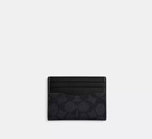 Coach Slim Id Card Case In Signature - Charcoal