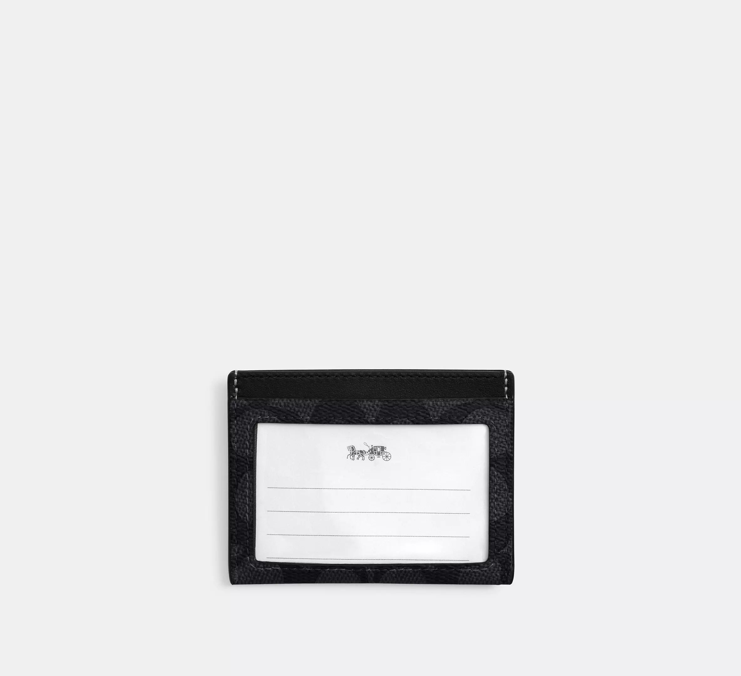 Coach Slim Id Card Case In Signature - Charcoal