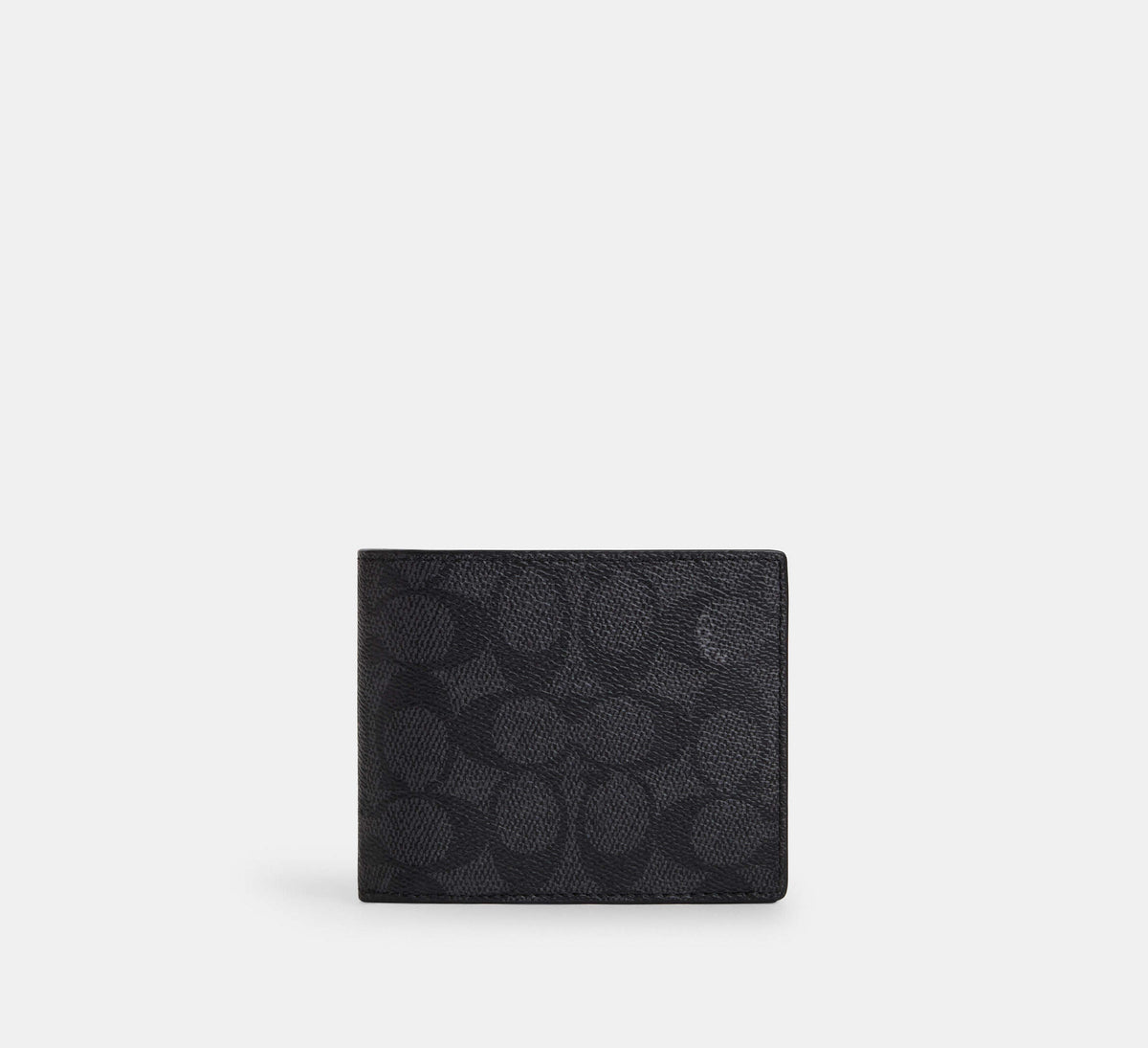 Coach 3 In 1 Wallet In Signature Canvas-Charcoal/Black