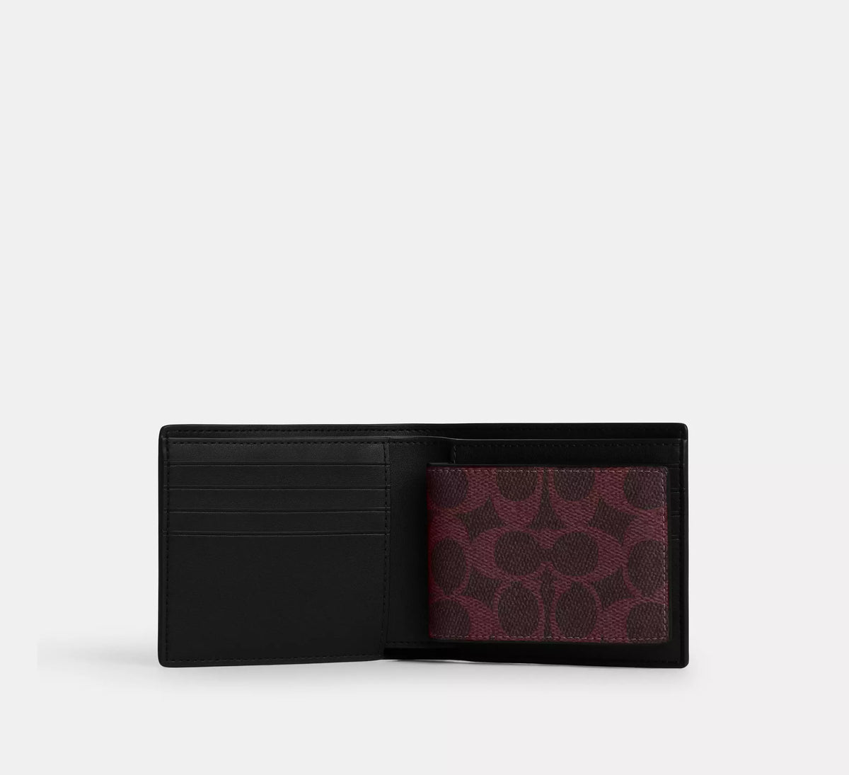 Coach 3 In 1 Wallet In Signature  -  Black Currant
