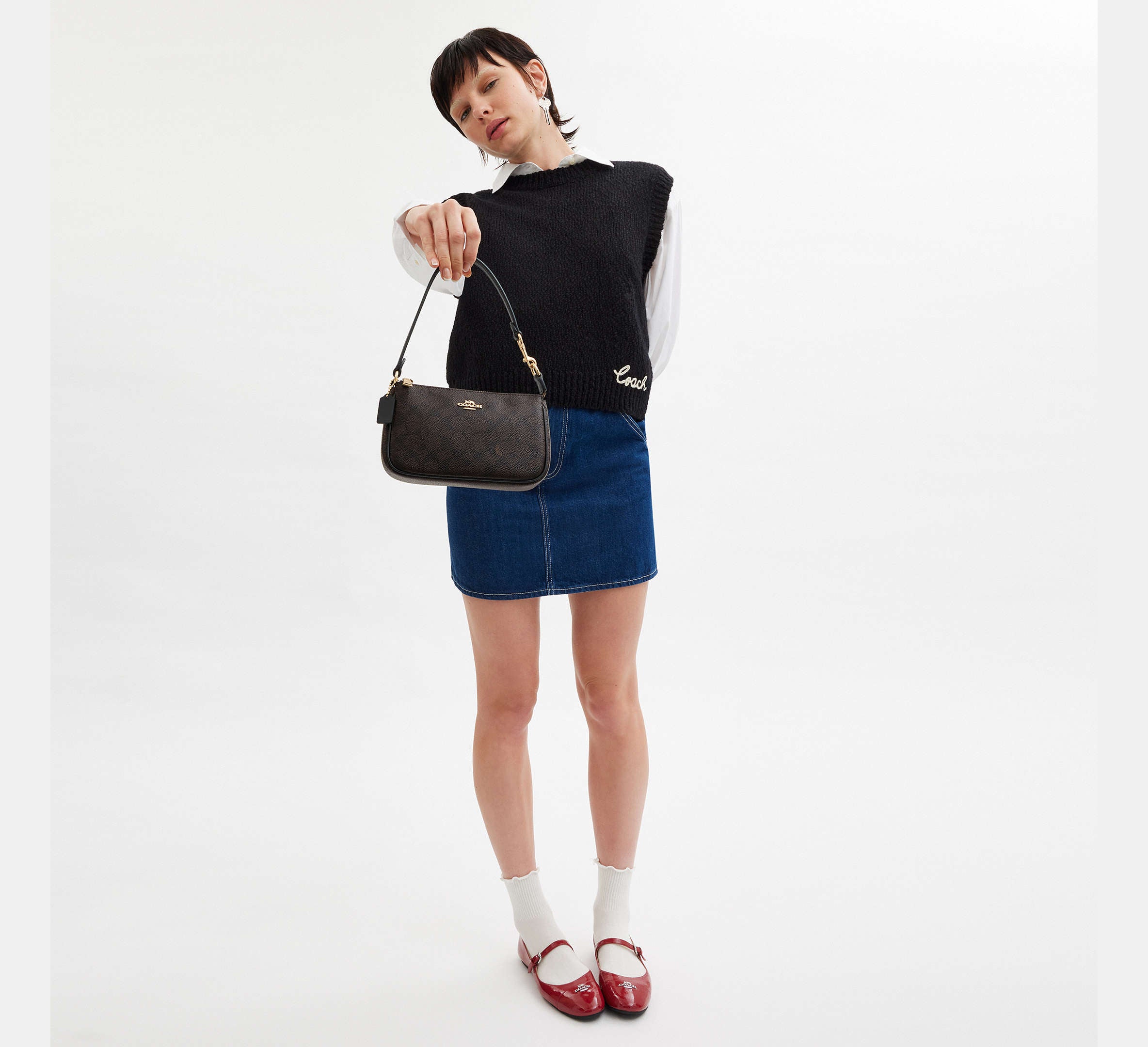 Coach Nolita 19 In Signature - Gold/Walnut/Black