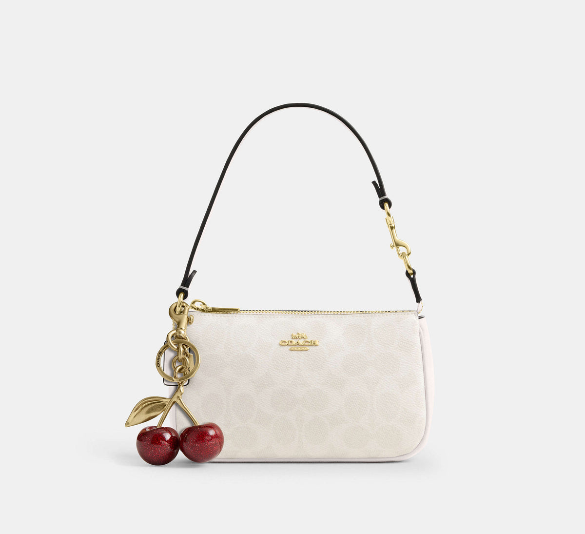 Coach Nolita 19 In Signature Canvas-Gold/White/Chalk