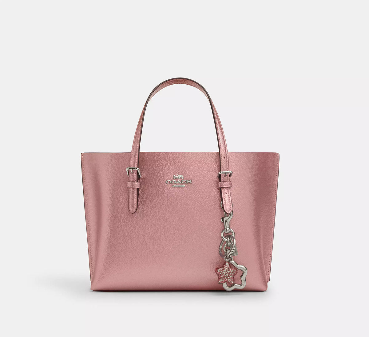 Coach Star Bag Charm  -  Silver/Pink Petal