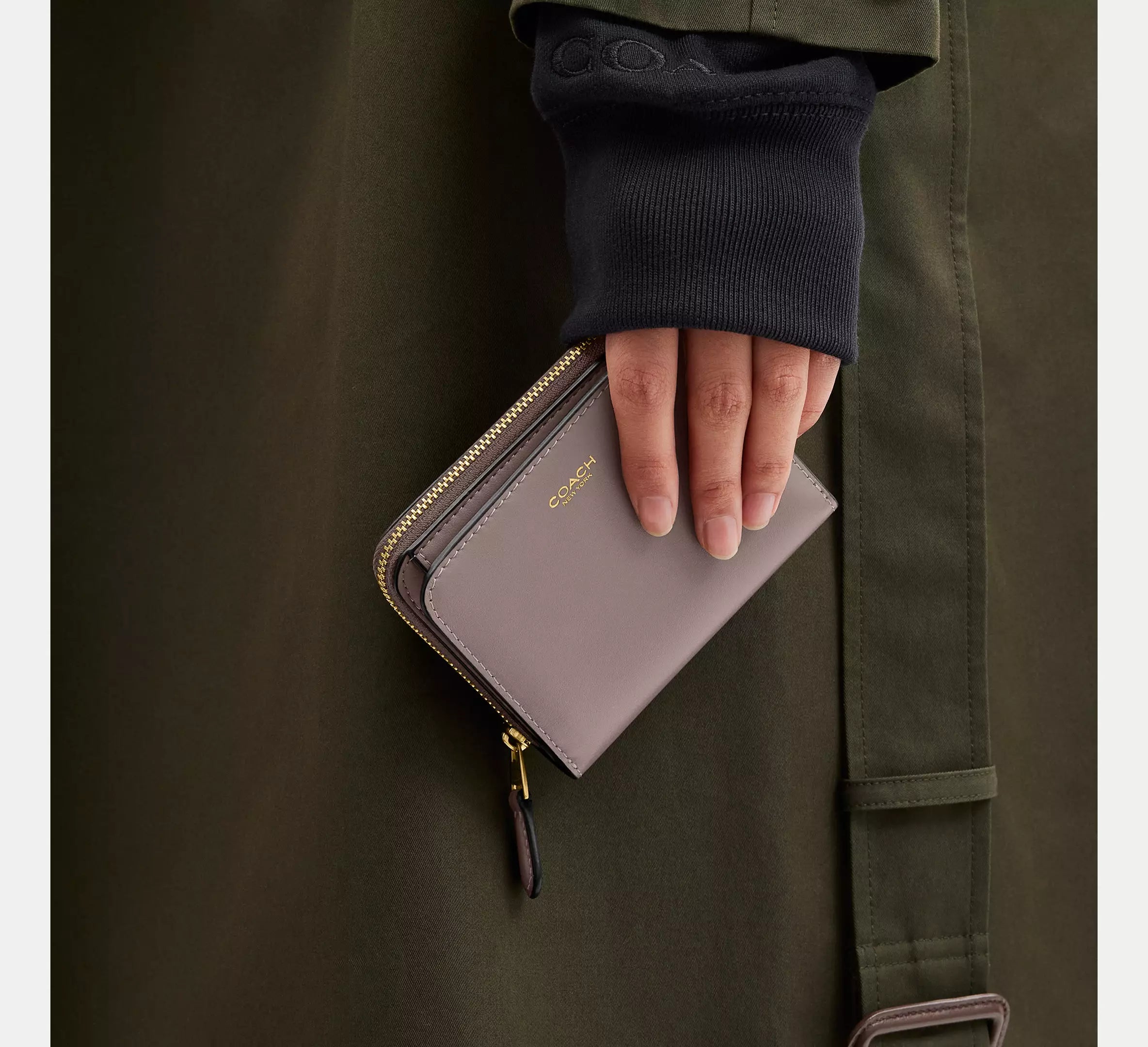Coach New York Billfold Wallet  -  Brass/Ash