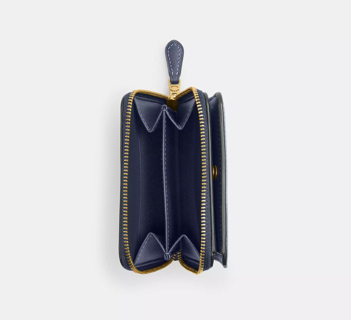 Coach New York Billfold Wallet  -  Brass/Navy
