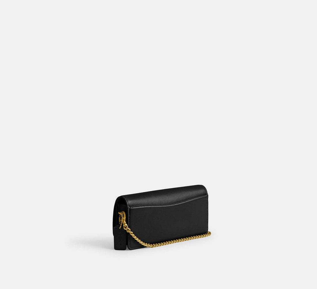 Coach Evie Long Wallet With Chain Brass/Black