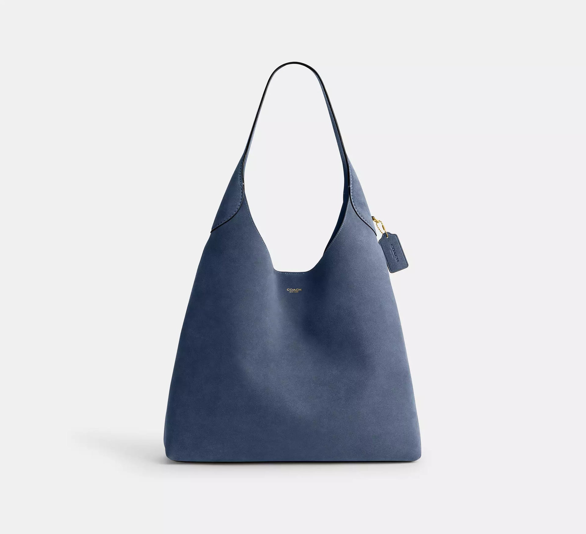 Coach Brooklyn Shoulder Bag 39 - suede/Brass/Light Denim
