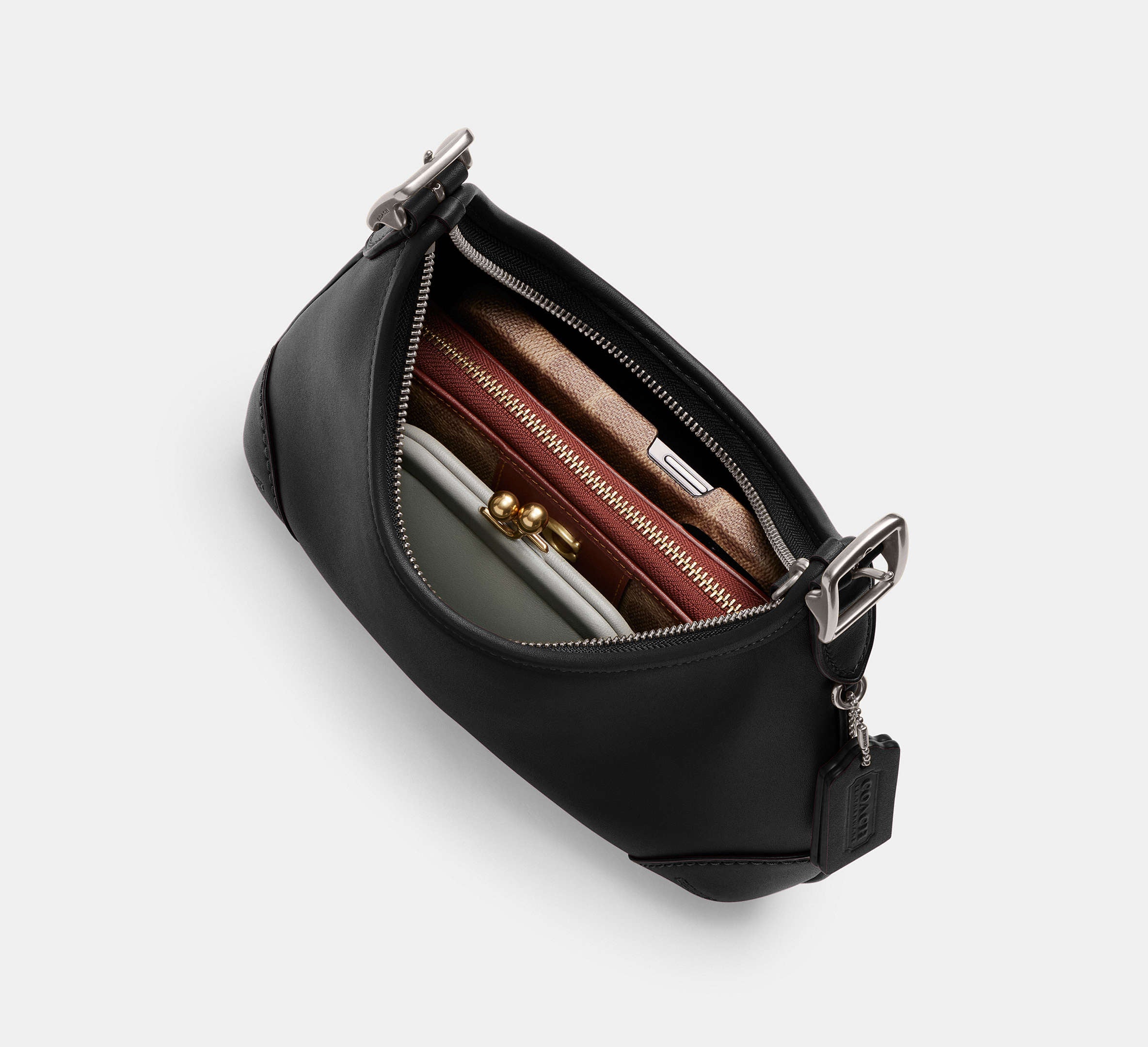Coach Hamptons Hobo Bag - Silver/Black – Kanadadan Kapına