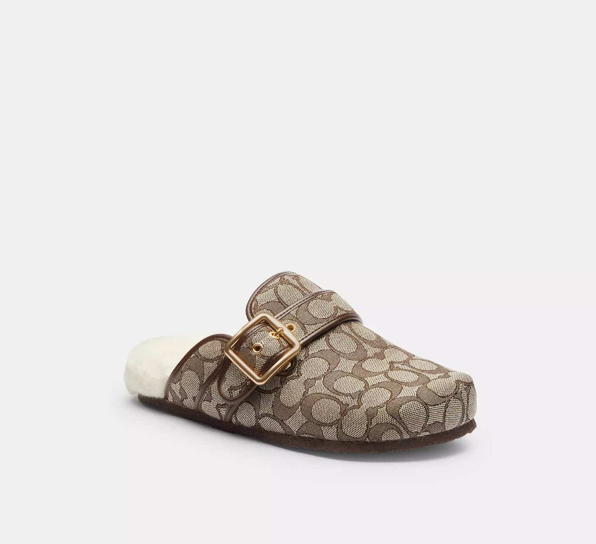 Coach Ashton Clog In Signature Jacquard  -   Oak/Maple