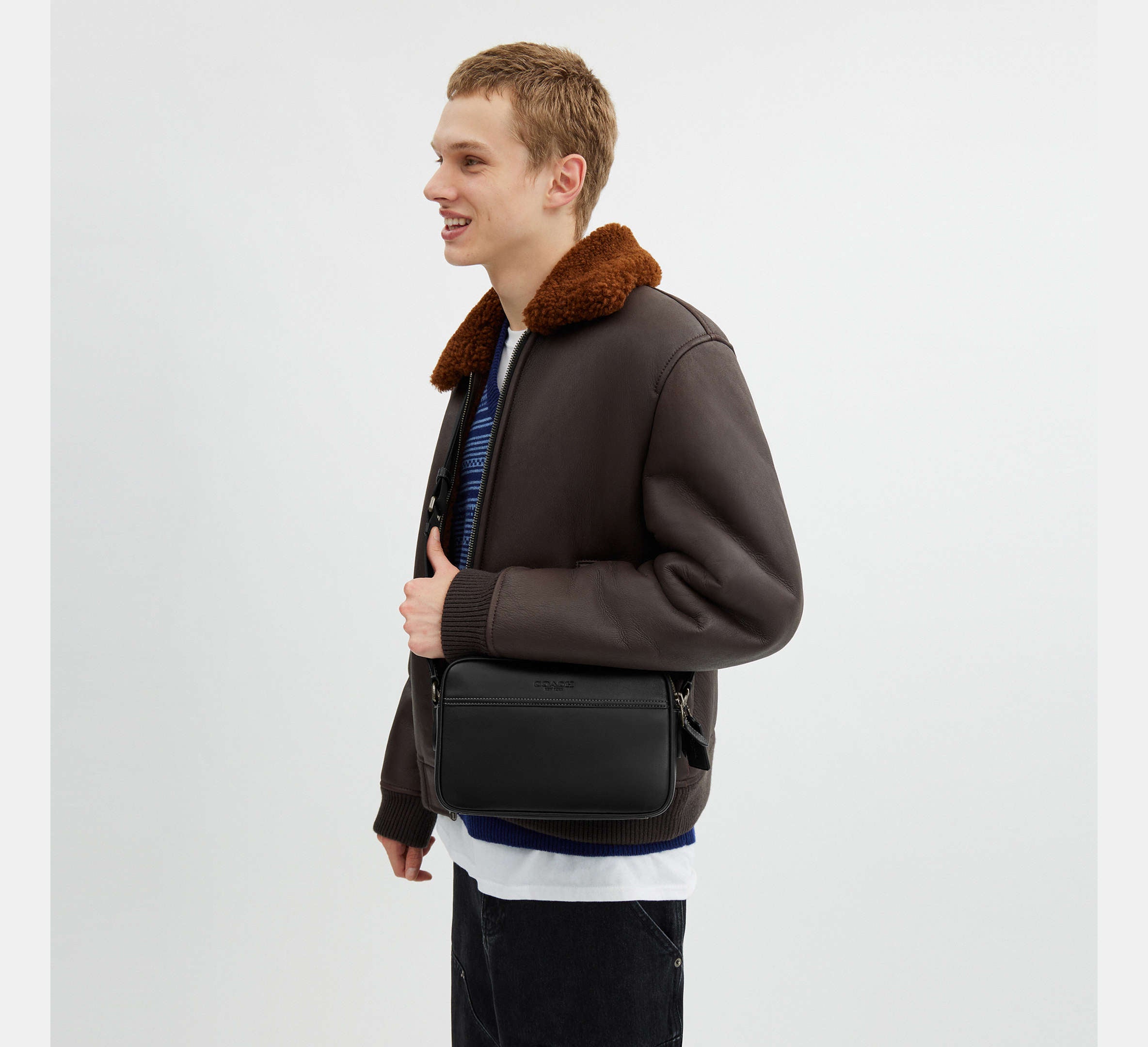 Coach Graham Crossbody Bag - Gunmetal/Black