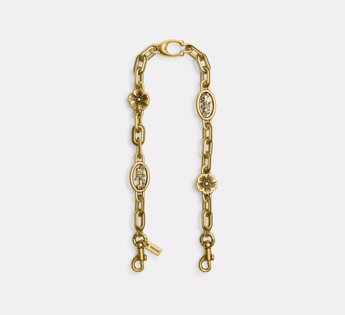 Coach Horse And Carriage Chain Strap -  Brass/Brass