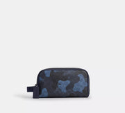 Coach Small Travel Kit In Signature Camo Print  -  Silver/Blue Multi