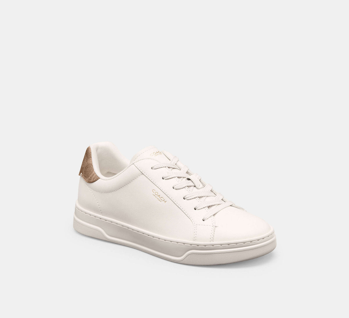 Coach High Line Sneaker-Chalk/Brown Khaki