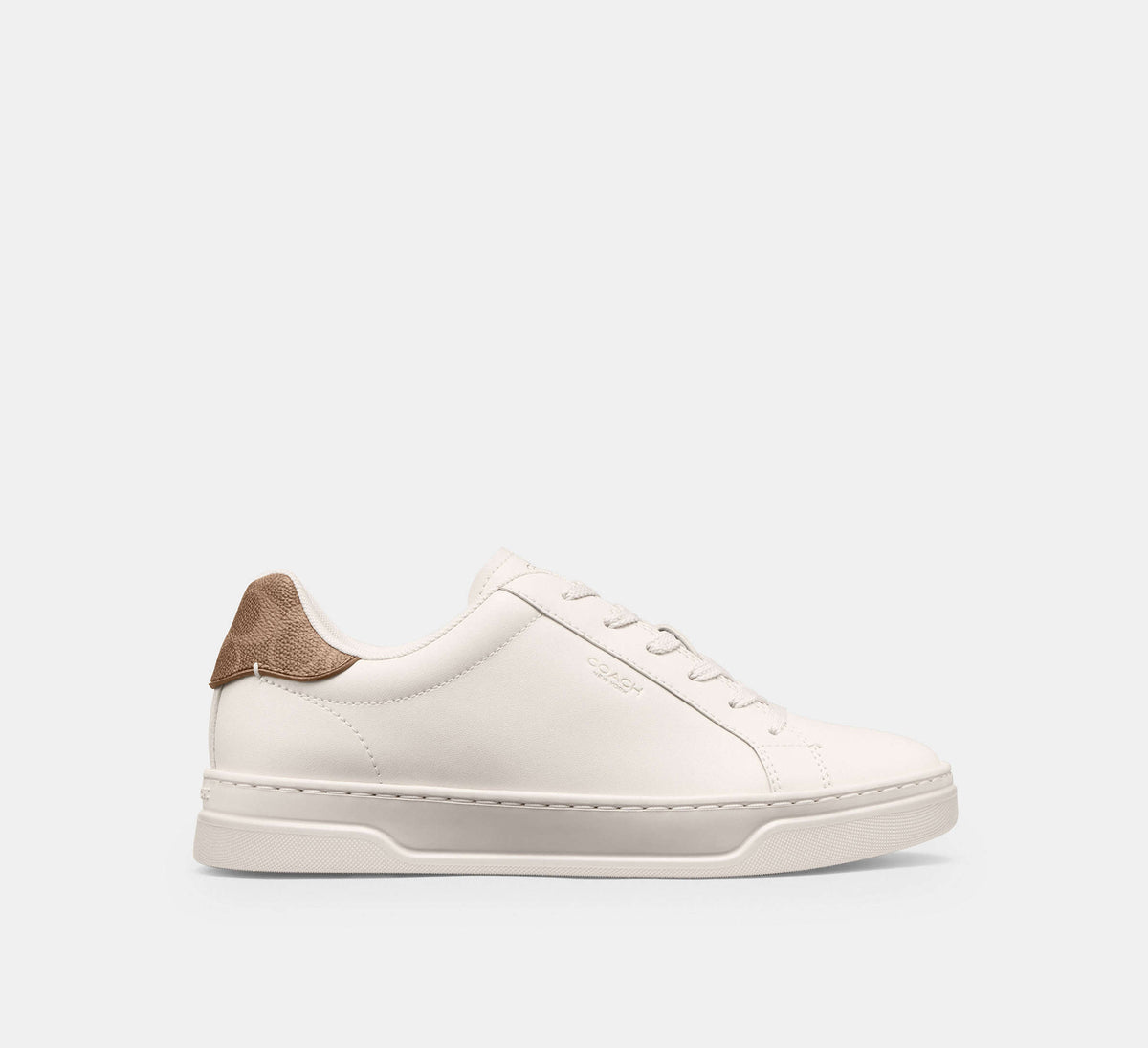 Coach High Line Sneaker-Chalk/Brown Khaki