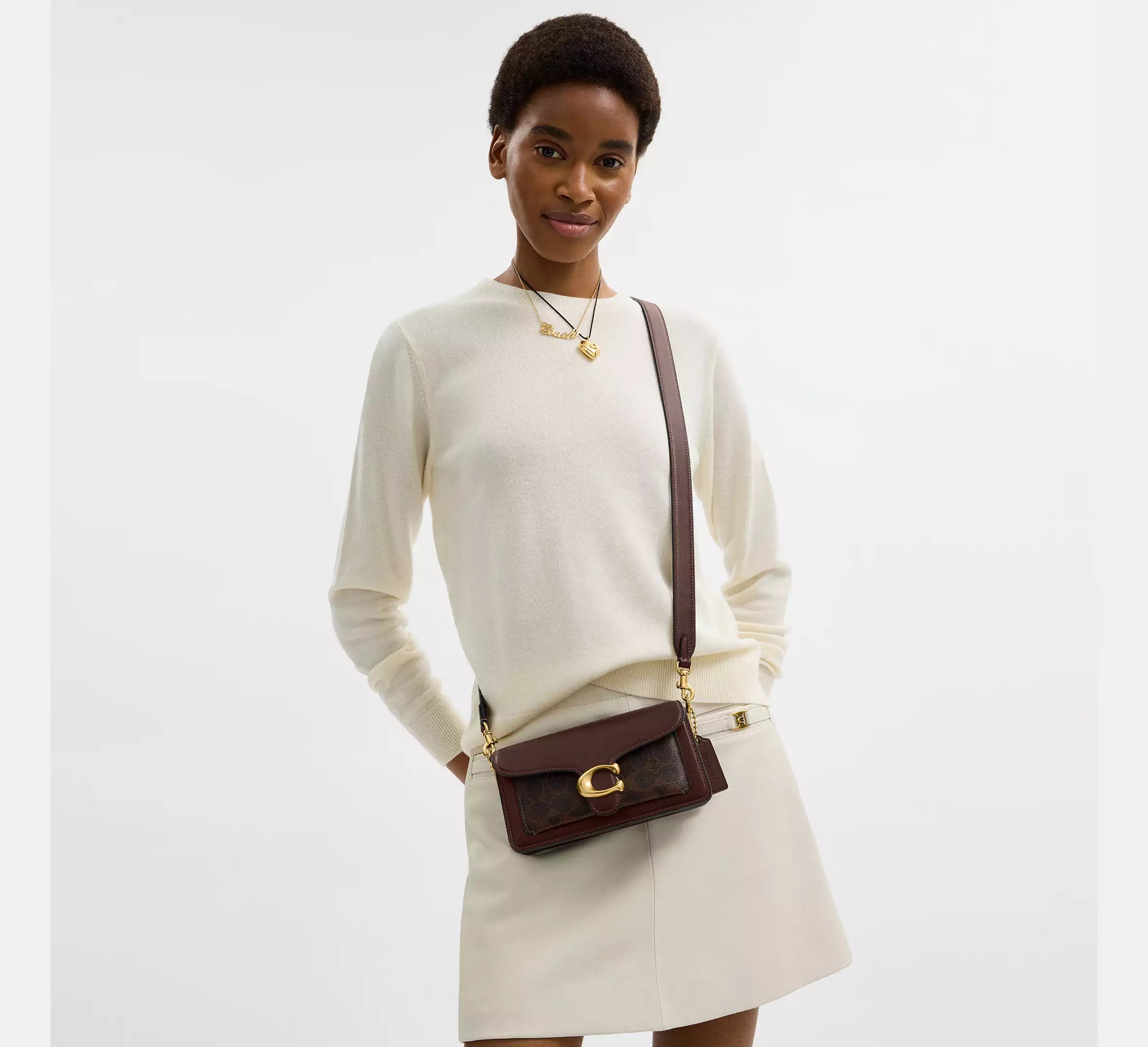 Coach Tabby Shoulder Bag 20 In Signature  - Brass/Maple