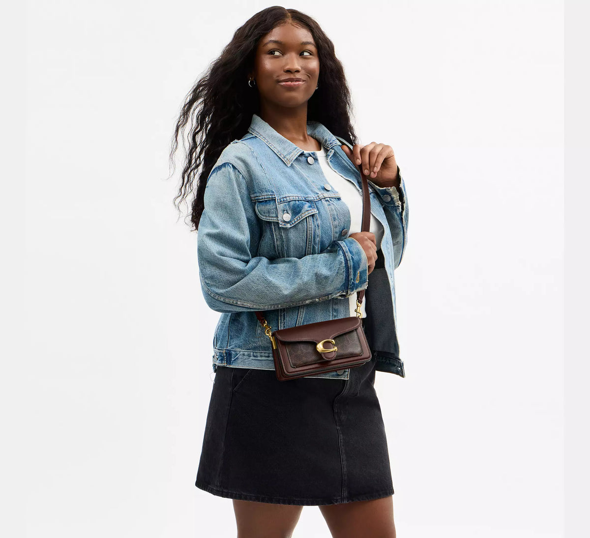 Coach Tabby Shoulder Bag 20 In Signature  - Brass/Maple