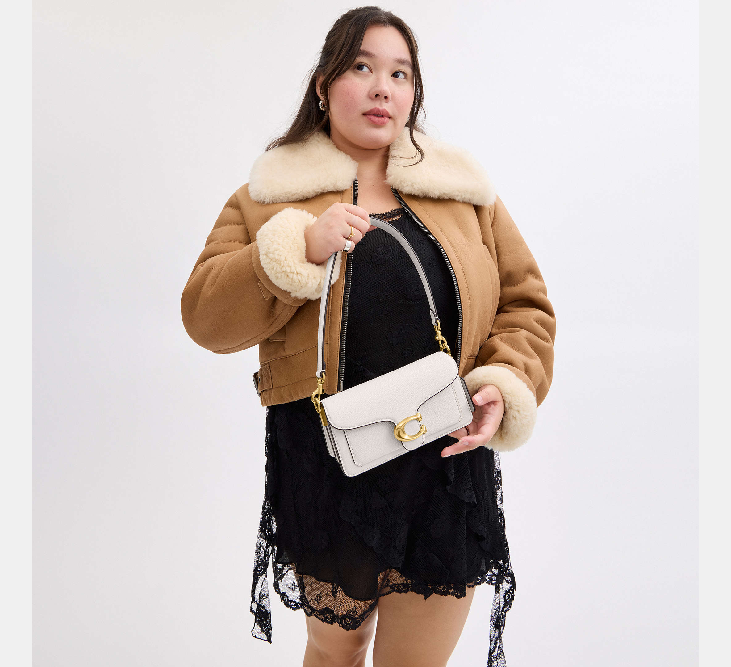 Coach Tabby Shoulder Bag 20 - Brass/Chalk