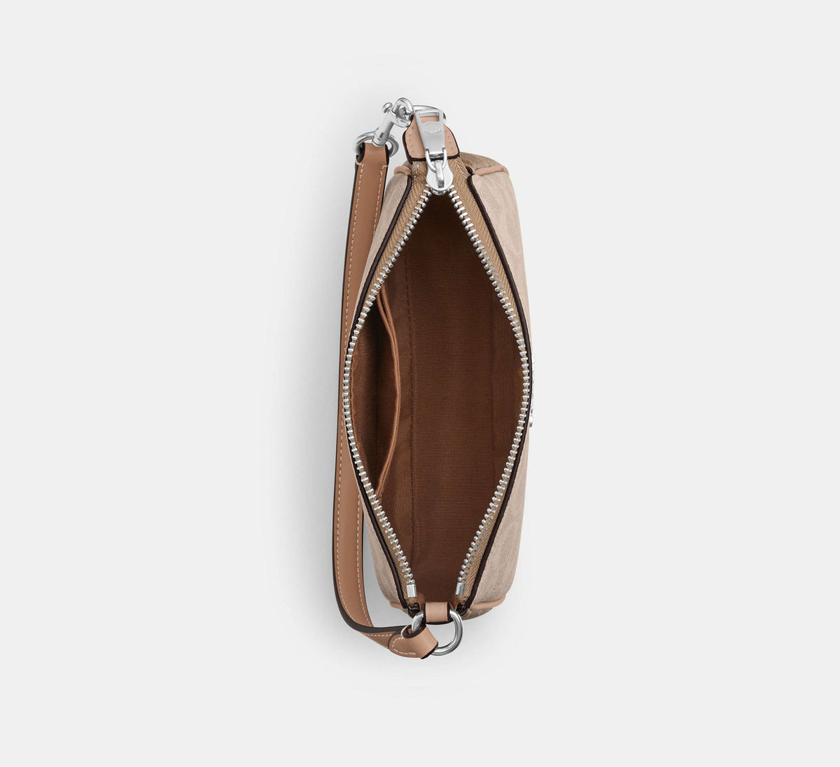 Coach Nolita 19 In Blocked Signature - Silver/Sand/Taupe Multi