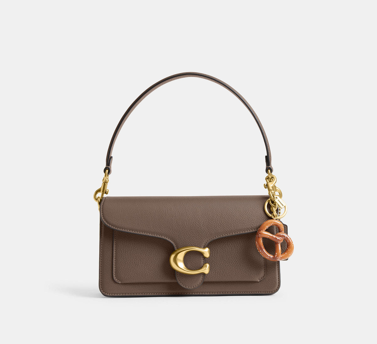 Coach Small Pretzel Bag Charm Brass/Multi