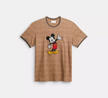 Coach Disney X Coach Signature Mickey Mouse T-Shirt  -  Tan Signature