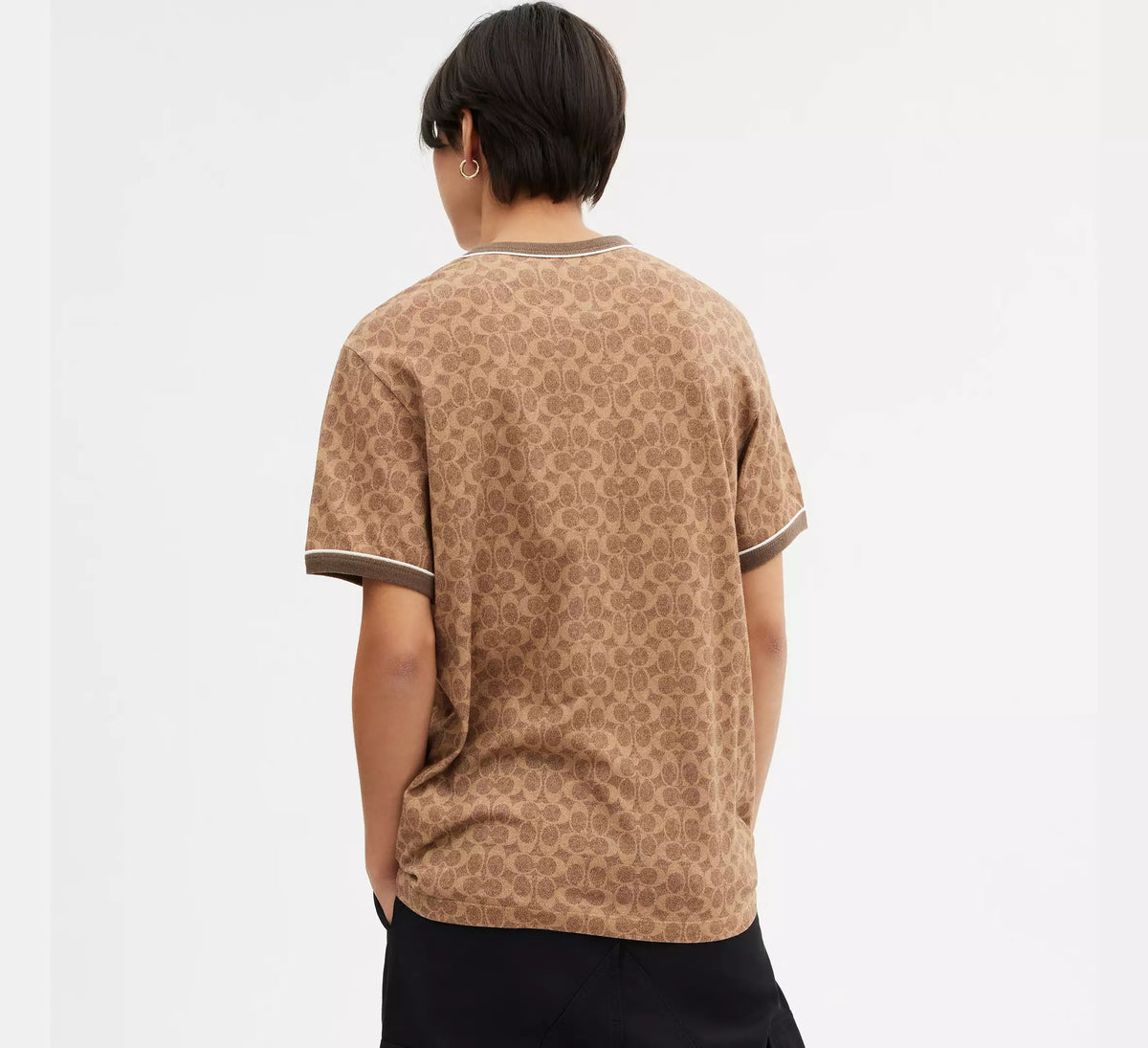 Coach Disney X Coach Signature Mickey Mouse T-Shirt  -  Tan Signature